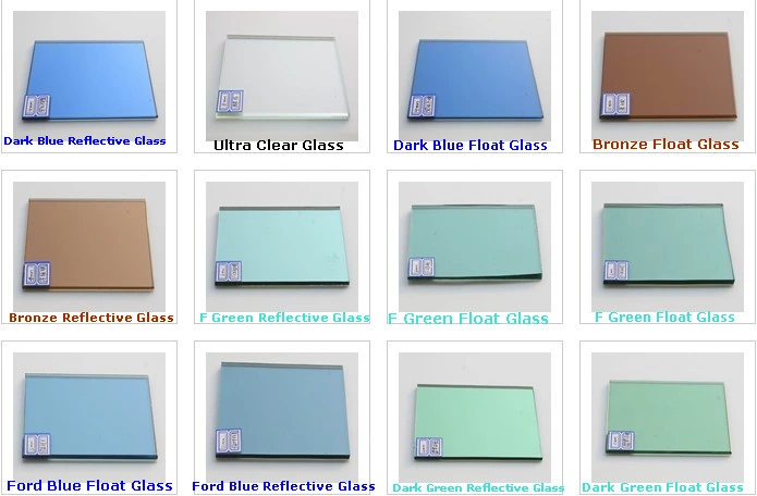 4-10mm Dark Green /Dark Blue /Pink /Grey /Bronze Reflective Glass